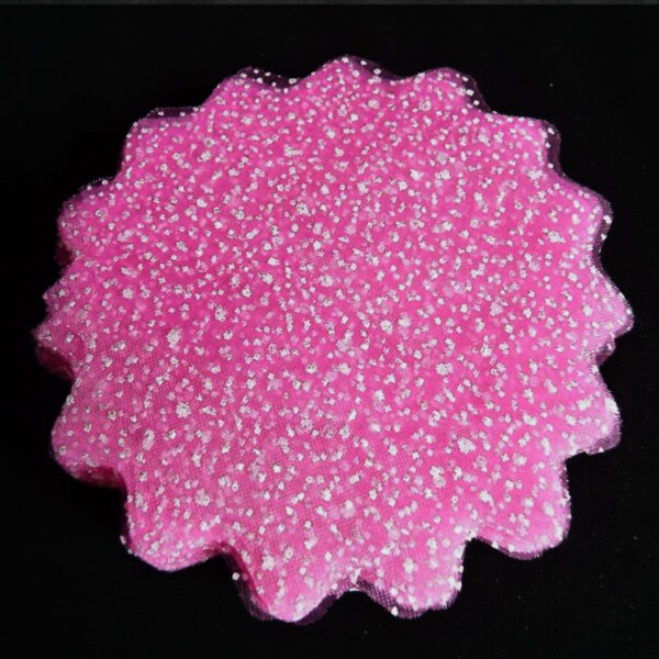 Tulles à pois Rose Lot de 50 Perle Dorée