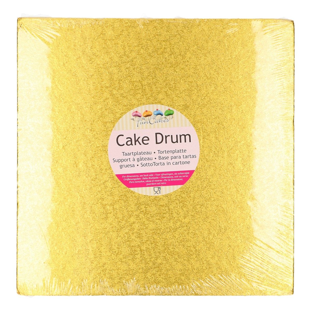 Semelle Cake Drum Carre Or 30cm Perle Doree Semelle Cake Drum Carre Or 30cm Perle Doree