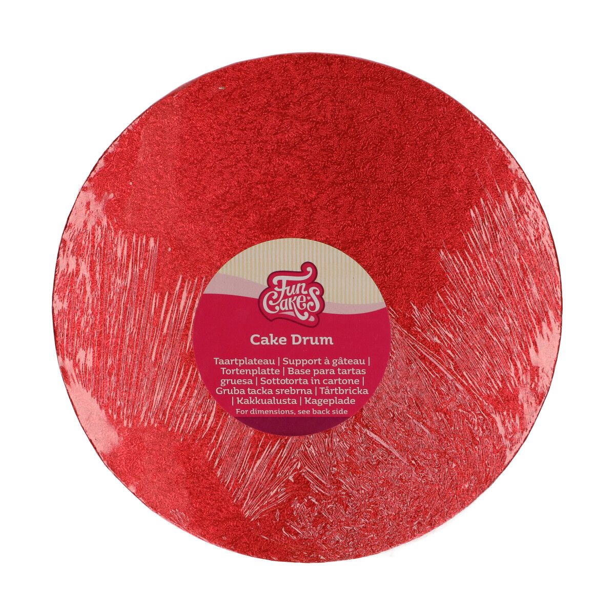 Semelle Cake Drum Rond Rouge - Perle Dorée