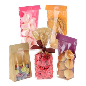 Sachets confiserie Toile de jute Rose x10 Perle Dor e