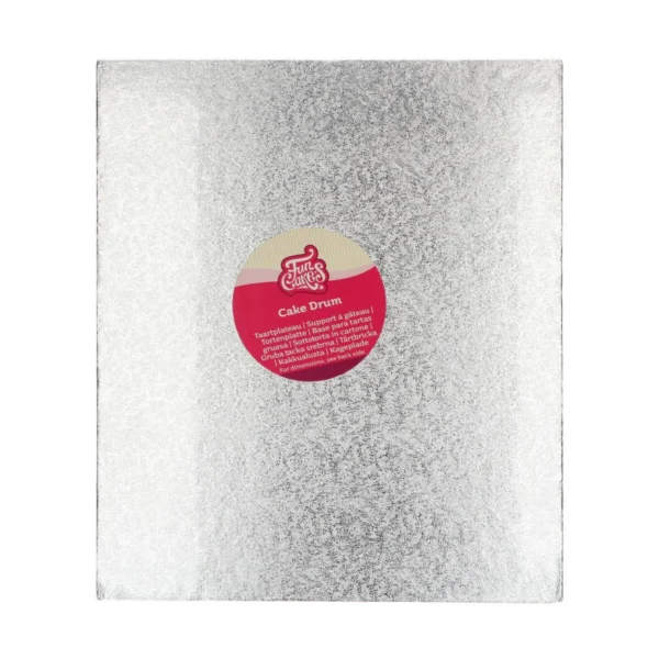 BrandNewCake® Support De Gâteau Argenté - Carré 15cm - Cake Drum 13mm D