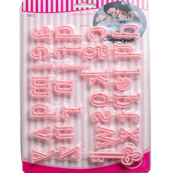 Emporte Pièce Lettre, Tampon Alphabet Patisserie Plastique 26