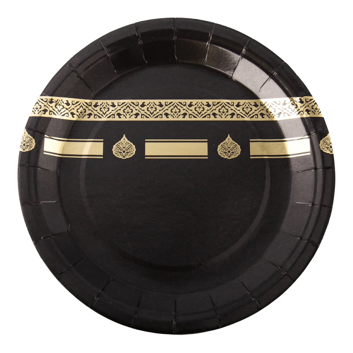 Assiettes Hajj Omra Mubarak Or/noir x6 - Perle Dorée