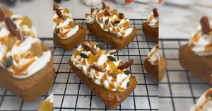 Carrot Cake individuel aux épices et crème pochée – Recette élégante Perle Dorée